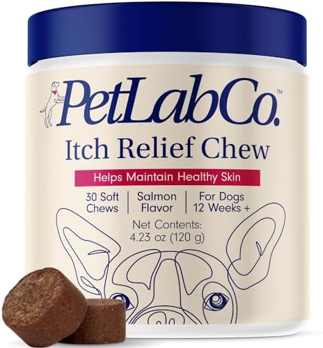 PetLab Co. Itch Relief Salmon Chews – Delicious Salmon Flavor - Support for Dry, Occasionally Itchy Skin & Coats – Expertly Formulated