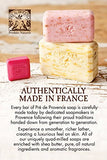 Pre de Provence Artisanal Soap Bar, Enriched with Organic Shea Butter, Natural French Skincare, Quad Milled for Rich Smooth Lather, Rose Petal, 8.8 Ounce