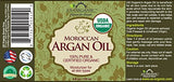 US Organic Moroccan Argan Oil, USDA Certified Organic,100% Pure & Natural, Cold Pressed Virgin, Unrefined, 4 Oz in Amber Glass Bottle with Glass Eye Dropper for Easy Application. Sourced from Morocco.