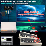 Wireless Retro Game Console, ANGFA Classic Mini Gaming Console, Built-in 620 Video Games with 2 Classic Wireless Controllers, AV Output 8-Bit Game System - Plug and Play, Nostalgia Gifts