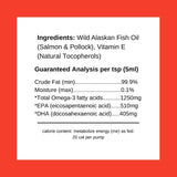 BACK 40 Dogs Wild Alaskan Fish Oil for Dogs, Skin and Coat Supplement for Dogs & Cats, Omega-3-Rich Salmon and Pollock Oil, EPA & DHA Dog Salmon Oil for Brain, Heart, and Joints 16 fl oz (473 ml)
