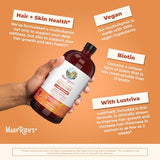 MARYRUTH'S ORGANIC Multivitamin Multimineral Supplement for Women + Hair Growth Vitamins | with Lustriva & Chromium Picolinate 1000mcg | Thicker Hair, Wrinkles, Fine Lines, Skin Care | Ages 18+ | 15.22 Fl Oz