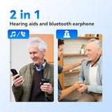 Eduitai Hearing Aids, Bluetooth Hearing Aids for Seniors With Noise Cancelling, Digital Hearing Amplifier For Seniors Adults with Volume Control, Convenient for Outdoor Use