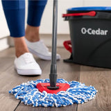 O-Cedar EasyWring RinseClean Microfiber Spin Mop & Bucket Floor Cleaning System, Grey