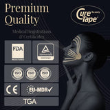 CureTape Beauty Kinesiology Tape | Anti-Wrinkle Face Tape | Face Lift Tape for Toning, Firming & Tightening The Skin | Kinesiology Tape for Face and Sensitive Skin | Soft on The Skin