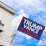 WENWELL Donald Trump and JD Vance 2024 Flags 3x5 Ft,Make America Great Again Trump Vance '24 Presidential Campaign Banners flag for car Boat Outdoor,2-Pack,1 Blue & 1 Red Flag with 2 Brass Grommets Each