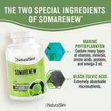 NaturalSlim Somarenew Metabolism Booster, Energy Supplements & Natural Cleanser w/Marine Phytoplankton (Omega 3) & Black Fulvic Acid - Superfood & Complete Nutritional Capsule - 180 Capsules