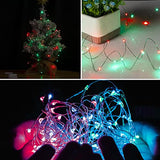 Brightown 12 Pack Led Fairy Lights Battery Operated String Lights Waterproof Silver Wire 7 Feet 20 Led Firefly Starry Moon Lights for DIY Wedding Party Bedroom Patio Christmas (12 Pack, Red & Green)