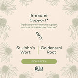 Gaia Herbs Echinacea Goldenseal Supreme Liquid Extract - Immune Support Supplement to Help Maintain Mucus Membrane Function - with Echinacea, Goldenseal Root & St. John’s Wort - 2 Fl Oz (30 Servings)
