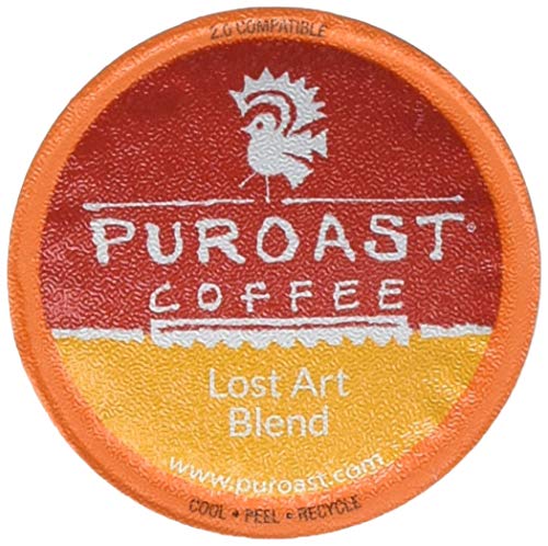 Puroast Low Acid Coffee| Lost Art Single Serve Pods | Medium Roast | High Antioxidants & High pH |No Bitter Aftertaste | Reduced Heartburn & GERD Friendly | 72 Count - Compatible with Keurig Brewer