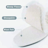 Bacophy 2 Pairs Genuine Thick Sheepskin Fleece Insoles for Women, Premium Warm Fluffy Wool Replacement Cozy Breathable Inner Soles for Shoes Boots Slippers Women Size 9