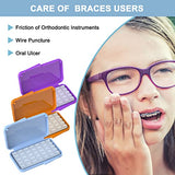 Orthodontic wax for braces, 10 pieces/50 strips dental wax braces carrier wax to relieve irritation and pain, 10 color 10 flavor