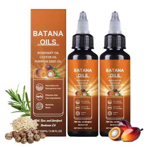 Batana Oil for Hair Growth, 4-in-1 Liquid Batana Oil, with Rosemary, Pumpkin Seed Oil, Castor Oil (2pcs)