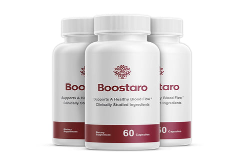 BOOSTARO ED Pills Advanced Formula Supplement - Maximum Strength Blood Flow Support Formula - Healthy Blood Flow Pills - 60 Capsules per Bottle - Take 2 Pills Daily