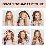 Kitsch Satin Heatless Curling Set XL - Overnight Hair Curlers to Sleep in, Heatless Curls, Jumbo Heatless Hair Curler Overnight Curls, Heatless Curling Rod Headband, No Heat Soft Curlers - Chocolate