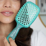 FHI HEAT UNbrush Wet & Dry Vented Detangling Hair Brush, Turquoise Green