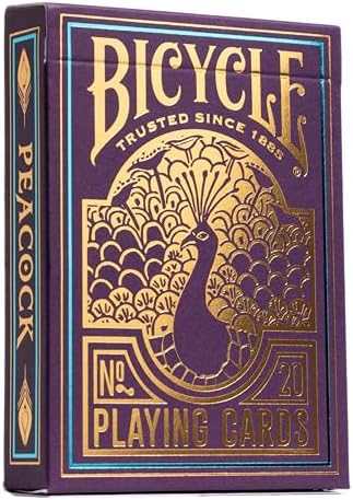 Bicycle Peacock Playing Cards - Purple - Cold Foil Premium Playing Card Deck for Card Games and Magic Tricks - Dazzling Design, Smooth Finish