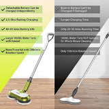 Cordless Electric Mop, Electric Spin Mop with LED Headlight and Water Spray, Up to 60 mins Powerful Floor Cleaner with 300ml Water Tank, Polisher for Hardwood, Tile Floors, Quiet Cleaning & Waxing