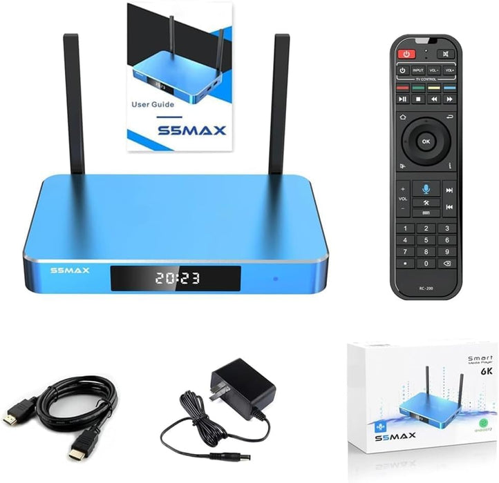 Authorized to Sell S5-MAX Bundle Box 2025 New Edition with Remote Control Voice Command, Manual, HD Cable