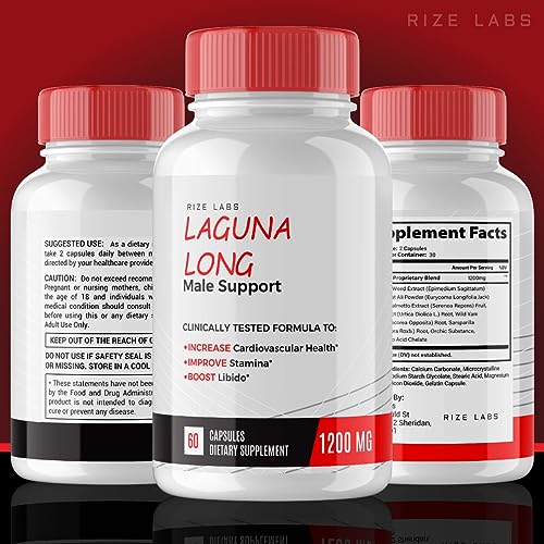 (2 Pack) Laguna long male supplement, Laguna long reviews, Laguna long for men, lagunalong pills for enchantment, laguna power, stamina support, laguna pills, pastillas de laguna (120 capsules)