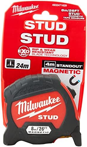 Milwaukee Stud GEN 2 Magnetic Measure Tape Metric/Imperial 8m/26ft- 4932471629