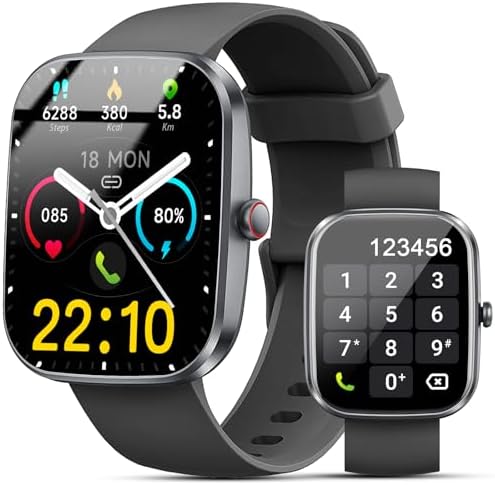 Smart Watch, 1.91" Smartwatch for Men Women (Answer/Make Call), Fitness Tracker with 120+ Sport Modes, IP68 Waterproof, Heart Rate/Spo2/Sleep Monitor, Pedometer, Activity Tracker for Android iOS
