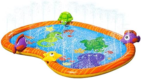 BANZAI 58 Inch Sprinkle Friends Play Mat, Watermat