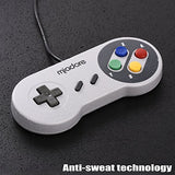 2 Pack USB Controller for SNES Retro Gaming, miadore SNES USB Classic Gamepad Joypad Gamestick for Windows PC MAC Linux Retropie Raspberry Pi 3