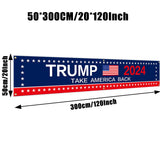 Generic Trump 2024 Flag 120"" x 20"" Take America Back Banner Donald Trump 2024 Sign Banner for Yard Garden Outdoor with 6 Brass Grommets