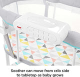 Fisher-Price Baby Bedside Sleeper Soothing Motions Bassinet With Lights Music Vibrations & Overhead Mobile, Windmill