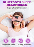 TOPOINT Sleep Mask with Headphones Bluetooth 5.2 Wireless, Sleep Headphone with Microphone Built-in HD Speakers Music, Eye Mask for Sleeping Travel Meditation for Men Women Girl Cool Gadgets