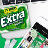 EXTRA Gum Spearmint Sugar Free Chewing Gum Mega Pack, 35 Stick (Pack of 6)