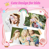 2024 Upgrade Kids Camera for Girls, Christmas Birthday Gifts for Girls Boys, 1080P HD Selfie Digital Video Camera for Toddlers, Cute Portable Little Girls Boys Gifts Toys for 3 4 5 6 Years Old