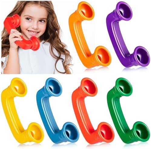 Whisper Reading Phones 6 Pack Upgrade Large Auditory Feedback Hear Myself Sound Phone Speech Therapy Toy Phone Tool for Class Accelerate Reading Fluency Comprehension and Pronunciation