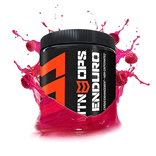 MTN OPS Enduro Nitric Oxide Supplement & Stim-Free Pre Workout - 30 Servings - with Magnesium Citrate, Beet Root Powder, Niacinamide, L Arginine & L Citrulline - Raspberry Flavor