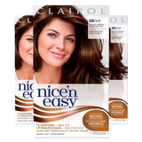Clairol Nice'n Easy Liquid Permanent Hair Dye, 5G Natural Medium Golden Brown Hair Color, Pack of 3