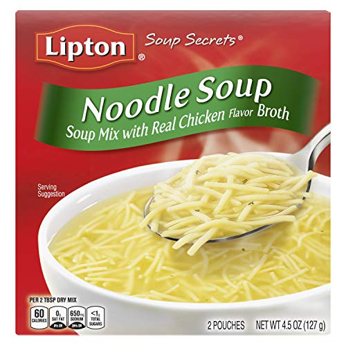 Lipton Soup Secrets Instant Mix for a Warm Bowl of Soup Noodle Made With Real Chicken Broth Flavor, 4.5 Oz, Pack of 24