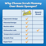 Scrub Daddy Scrub Mommy Sponges 6ct + Daddy Caddy - Scratch-Free Multipurpose Dish Sponges + Sponge Holder - BPA Free & Made with Polymer Foam - Stain & Odor Resistant Kitchen Sponge