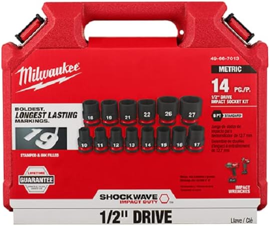 Milwaukee Electric Tool 14 Piece Impact 1/2"" Drive