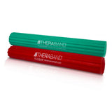 THERABAND FlexBar, Tennis Elbow Therapy Bar, Relieve Tendonitis Pain & Improve Grip Strength, Resistance Bar for Golfers Elbow & Tendinitis, Light-Medium, 2-Pack, RED/GREEN