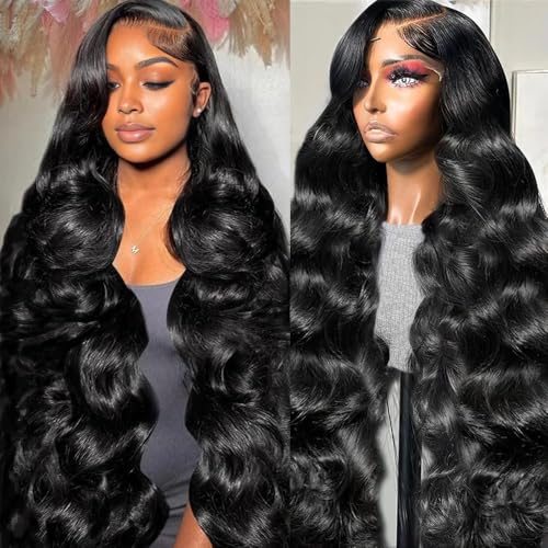 Body Wave Lace Front Wigs Human Hair 13x6 HD Lace Front Wigs Human Hair 200% Density Glueless Wigs Human Hair Pre Plucked For Women Body Wave Frontal Wigs With Baby Hair 22 Inch