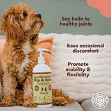 Healthy Joints, Skin and Coat Bundle for Dogs, Includes (1) 16 oz Bottle Natural Dog Company Skin and Coat Oil, (1) 16 oz Bottle Liquid Glucosamine, Food Topper, Dog's Fish Oil Supplement