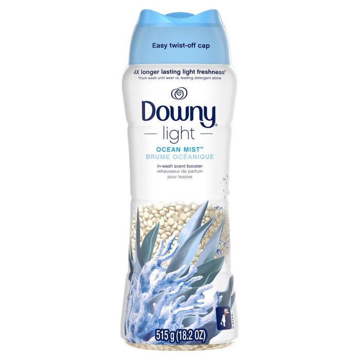 Downy Light Laundry Scent Booster Beads for Washer, Ocean Mist, 18.2 oz, with No Heavy Perfumes