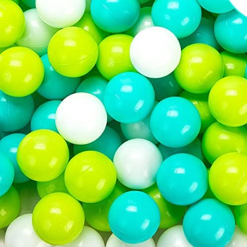 Ball Pit Balls for Baby and Toddler Phthalate Free BPA Free Crush Proof Plastic - Multicolored Pit Balls in Reusable Play Toys for Kids with Storage Bag