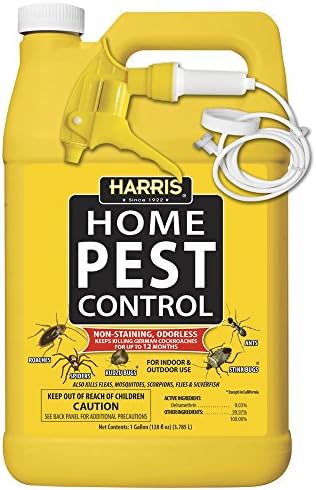 Harris Home Insect Killer, Liquid Gallon Spray with Odorless and Non Staining Residual Formula - Kills Ants, Roaches, Spiders, Fleas, Mosquitos, Moths, Scorpions, Flies and Silverfish
