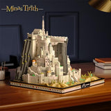 Ideas Castle Architecture Mini Building Minas Tirith Set with Light, Not Compatible with Lego,Lord of Block the rings Set for Adult Film Fans,STEM Christmas Birthday Gift Toy for Boy Kids 8-14 1680PCS