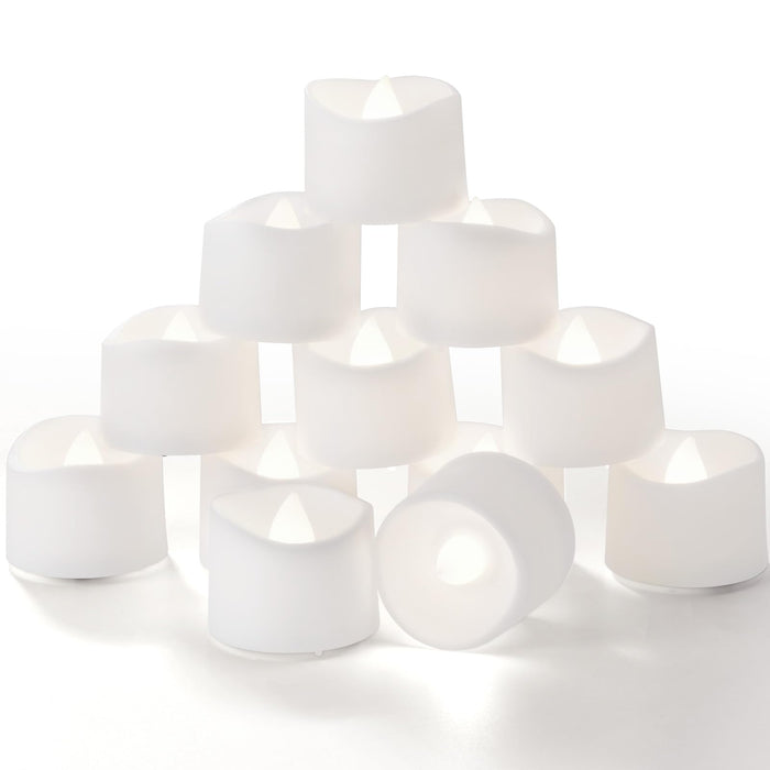Homemory 24-Pack Battery Tea Lights with Timer Built in, Auto-On 6H Daily