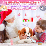 Tagitary Plush Toys Puppy Electronic Toy Walking and Barking Dogs,Tail Wagging Fake Dog Interactive Dog Toy for Kids with Leash,Easter Christmas Birthday Gift for Toddlers Kids