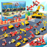 Maylai Christmas Advent Calendar 2024, Kids 24 Days Countdown Different Construction Vehicles Fire Truck Building Blocks，12 In 1 Building Blocks Toys Advent Calendar for Boys Girls Toddlers Teen