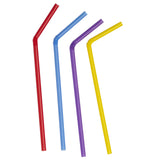 Comfy Package [Case of 10,000] Flexible Plastic Drinking Straws - Disposable Swizzle Sticks - 7.75" High - Assorted Colors